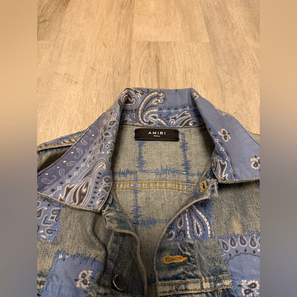 Amiri Blue Patchwork Jean Jacket - image 2